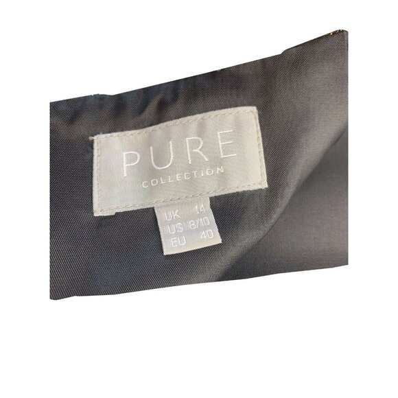 Pure Collection Metallic Pencil Midi Skirt US8/10 UK14 Party Evening Holiday - Picture 5 of 10